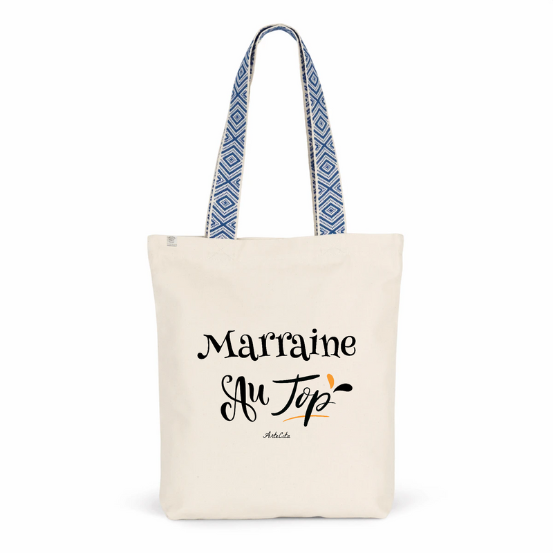 Cadeau anniversaire : Tote Bag Premium - Marraine au Top - 2 Coloris - Cadeau Durable - Cadeau Personnalisable - Cadeaux-Positifs.com -Unique-Bleu-