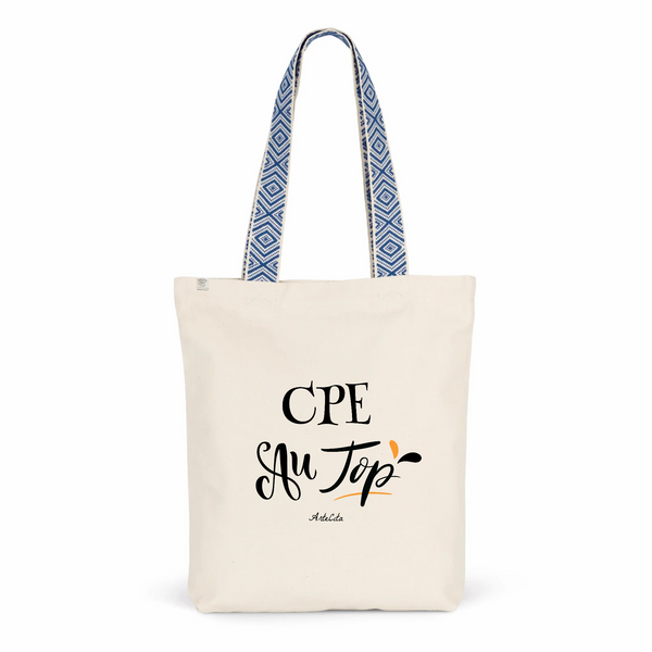 Tote Bag Premium - CPE au Top - 2 Coloris - Cadeau Durable - Cadeau Personnalisable - Cadeaux-Positifs.com -Unique-Bleu-