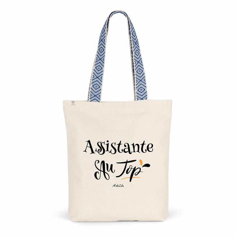 Cadeau anniversaire : Tote Bag Premium - Assistante au Top - 2 Coloris - Cadeau Durable - Cadeau Personnalisable - Cadeaux-Positifs.com -Unique-Bleu-