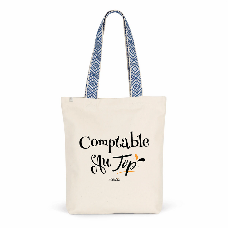Cadeau anniversaire : Tote Bag Premium - Comptable au Top - 2 Coloris - Cadeau Durable - Cadeau Personnalisable - Cadeaux-Positifs.com -Unique-Bleu-