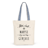 Tote Bag Premium - Maryse est trop Géniale - 2 Coloris - Cadeau Durable - Cadeau Personnalisable - Cadeaux-Positifs.com -Unique-Bleu-