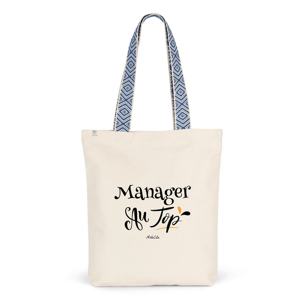 Tote Bag Premium - Manager au Top - 2 Coloris - Cadeau Durable - Cadeau Personnalisable - Cadeaux-Positifs.com -Unique-Bleu-
