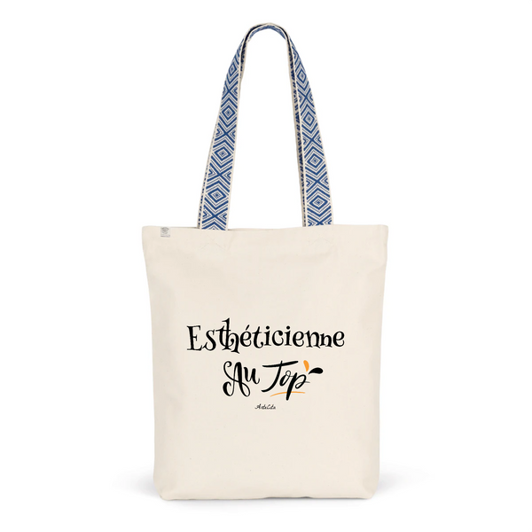 Tote Bag Premium - Esthéticienne au Top - 2 Coloris - Cadeau Durable - Cadeau Personnalisable - Cadeaux-Positifs.com -Unique-Bleu-