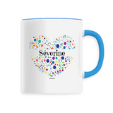 Mug - Séverine (Coeur) - 6 Coloris - Cadeau Unique & Tendre - Cadeau Personnalisable - Cadeaux-Positifs.com -Unique-Bleu-