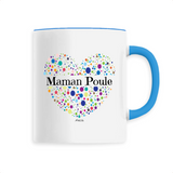 Mug - Maman Poule (Coeur) - 6 Coloris - Cadeau Unique & Tendre - Cadeau Personnalisable - Cadeaux-Positifs.com -Unique-Bleu-