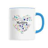 Mug - Mathieu (Coeur) - 6 Coloris - Cadeau Unique & Tendre - Cadeau Personnalisable - Cadeaux-Positifs.com -Unique-Bleu-