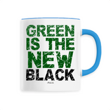 Mug - Green Is The New Black - 6 Coloris - Cadeau Engagé Ecolo - Cadeau Personnalisable - Cadeaux-Positifs.com -Unique-Bleu-