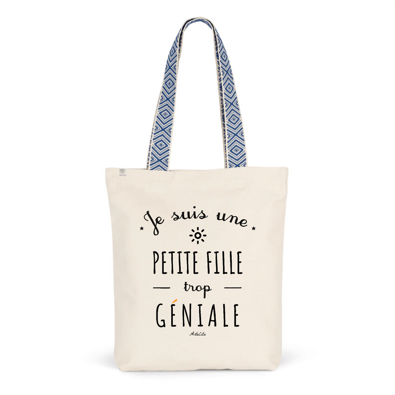 Cadeau anniversaire : Tote Bag Premium - Petite Fille trop Géniale - 2 Coloris - Cadeau Durable - Cadeau Personnalisable - Cadeaux-Positifs.com -Unique-Bleu-