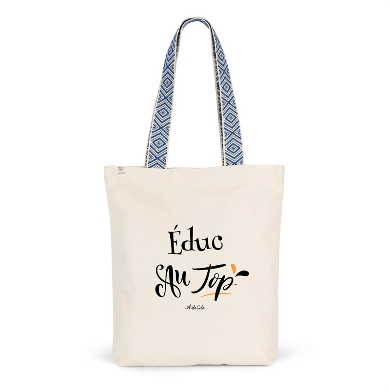 Cadeau anniversaire : Tote Bag Premium - Éduc au Top - 2 Coloris - Cadeau Durable - Cadeau Personnalisable - Cadeaux-Positifs.com -Unique-Bleu-