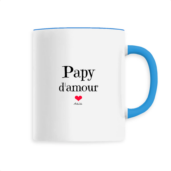 Mug - Papy d'amour - 6 Coloris - Cadeau Original - Cadeau Personnalisable - Cadeaux-Positifs.com -Unique-Bleu-