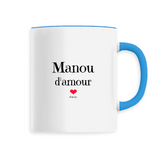 Mug - Manou d'amour - 6 Coloris - Cadeau Original - Cadeau Personnalisable - Cadeaux-Positifs.com -Unique-Bleu-