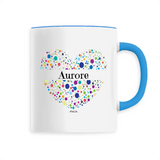 Mug - Aurore (Coeur) - 6 Coloris - Cadeau Unique & Tendre - Cadeau Personnalisable - Cadeaux-Positifs.com -Unique-Bleu-