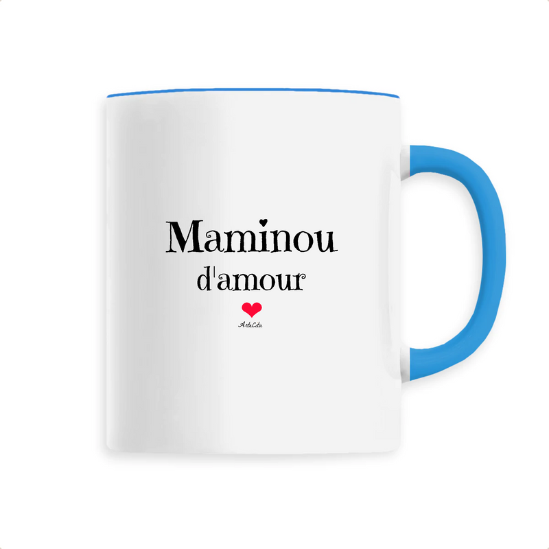 Cadeau anniversaire : Mug - Maminou d'amour - 6 Coloris - Cadeau Original - Cadeau Personnalisable - Cadeaux-Positifs.com -Unique-Bleu-