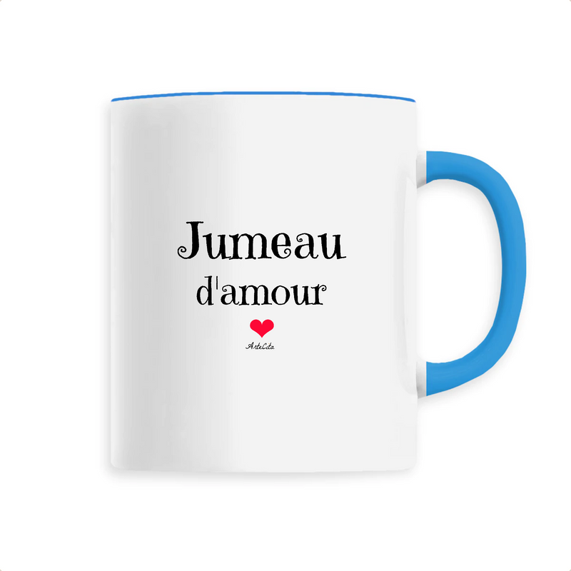 Cadeau anniversaire : Mug - Jumeau d'amour - 6 Coloris - Cadeau Original - Cadeau Personnalisable - Cadeaux-Positifs.com -Unique-Bleu-