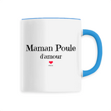 Mug - Maman Poule d'amour - 6 Coloris - Cadeau Original - Cadeau Personnalisable - Cadeaux-Positifs.com -Unique-Bleu-