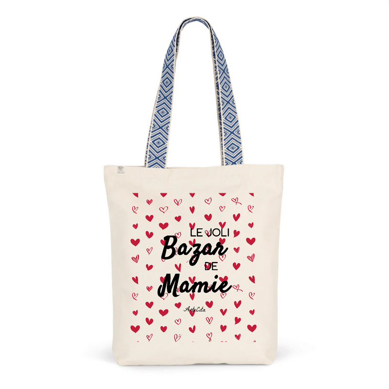 Cadeau anniversaire : Tote Bag Premium - Le joli Bazar de Mamie - 2 Coloris - Durable - Cadeau Personnalisable - Cadeaux-Positifs.com -Unique-Bleu-