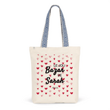 Tote Bag Premium - Le joli Bazar de Sarah - 2 Coloris - Cadeau Durable - Cadeau Personnalisable - Cadeaux-Positifs.com -Unique-Bleu-