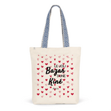 Tote Bag Premium - Le joli Bazar d'une Kiné - 2 Coloris - Durable - Cadeau Personnalisable - Cadeaux-Positifs.com -Unique-Bleu-