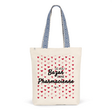 Tote Bag Premium - Le joli Bazar d'une Pharmacienne - 2 Coloris - Durable - Cadeau Personnalisable - Cadeaux-Positifs.com -Unique-Bleu-