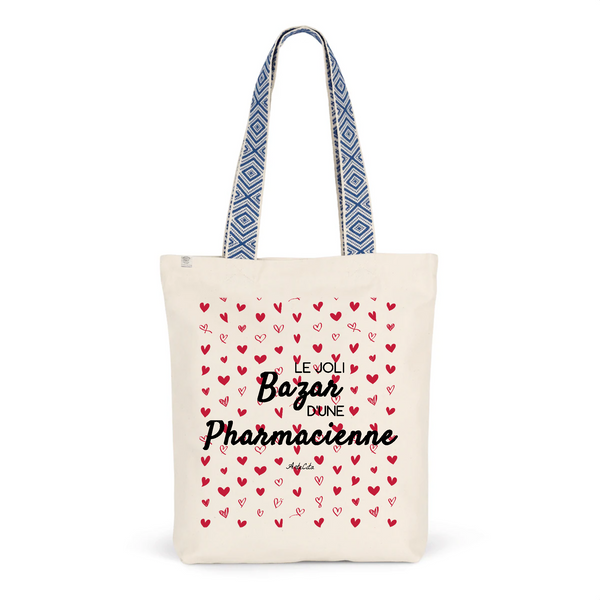 Tote Bag Premium - Le joli Bazar d'une Pharmacienne - 2 Coloris - Durable - Cadeau Personnalisable - Cadeaux-Positifs.com -Unique-Bleu-