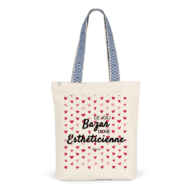 Cadeau anniversaire : Tote Bag Premium - Le joli Bazar d'une Esthéticienne - 2 Coloris - Durable - Cadeau Personnalisable - Cadeaux-Positifs.com -Unique-Bleu-