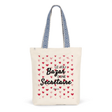 Tote Bag Premium - Le joli Bazar d'une Secrétaire - 2 Coloris - Durable - Cadeau Personnalisable - Cadeaux-Positifs.com -Unique-Bleu-