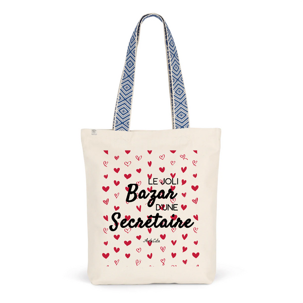 Tote Bag Premium - Le joli Bazar d'une Secrétaire - 2 Coloris - Durable - Cadeau Personnalisable - Cadeaux-Positifs.com -Unique-Bleu-