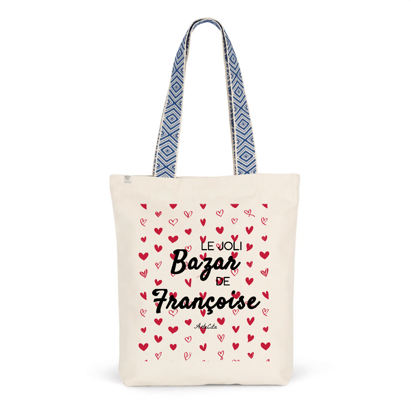 Cadeau anniversaire : Tote Bag Premium - Le joli Bazar de Françoise - 2 Coloris - Durable - Cadeau Personnalisable - Cadeaux-Positifs.com -Unique-Bleu-