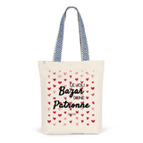Tote Bag Premium - Le joli Bazar d'une Patronne - 2 Coloris - Durable - Cadeau Personnalisable - Cadeaux-Positifs.com -Unique-Bleu-