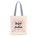 Tote Bag Premium - Le joli Bazar de Justine - 2 Coloris - Durable - Cadeau Personnalisable - Cadeaux-Positifs.com -Unique-Bleu-