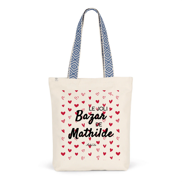 Tote Bag Premium - Le joli Bazar de Mathilde - 2 Coloris - Cadeau Durable - Cadeau Personnalisable - Cadeaux-Positifs.com -Unique-Bleu-
