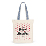 Tote Bag Premium - Le joli Bazar de Mathilde - 2 Coloris - Cadeau Durable - Cadeau Personnalisable - Cadeaux-Positifs.com -Unique-Bleu-