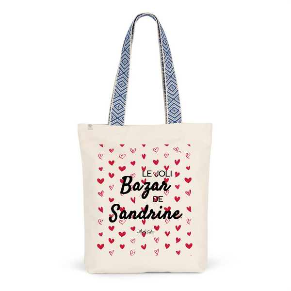 Tote Bag Premium - Le joli Bazar de Sandrine - 2 Coloris - Durable - Cadeau Personnalisable - Cadeaux-Positifs.com -Unique-Bleu-