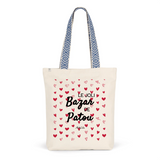 Tote Bag Premium - Le joli Bazar de Patou - 2 Coloris - Durable - Cadeau Personnalisable - Cadeaux-Positifs.com -Unique-Bleu-