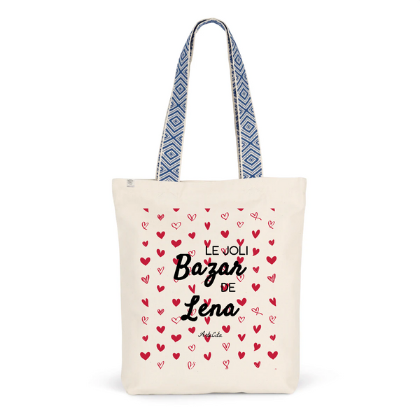 Tote Bag Premium - Le joli Bazar de Lena - 2 Coloris - Durable - Cadeau Personnalisable - Cadeaux-Positifs.com -Unique-Bleu-