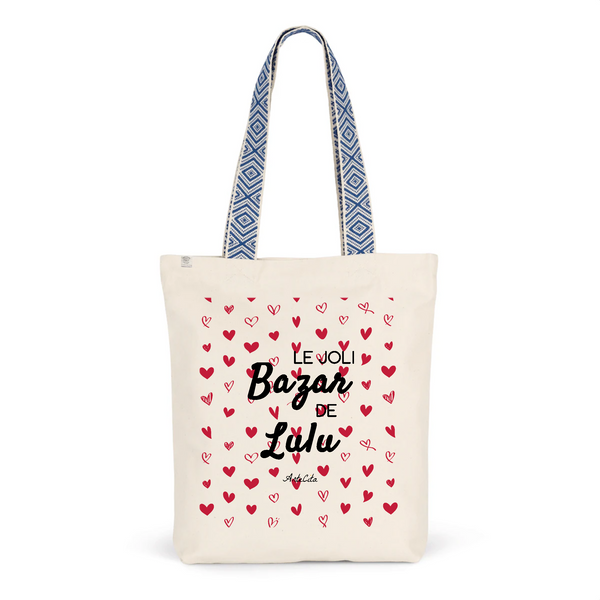 Tote Bag Premium - Le joli Bazar de Lulu - 2 Coloris - Cadeau Durable - Cadeau Personnalisable - Cadeaux-Positifs.com -Unique-Bleu-