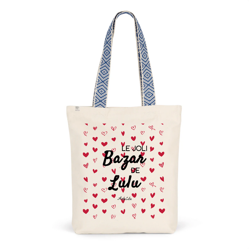 Cadeau anniversaire : Tote Bag Premium - Le joli Bazar de Lulu - 2 Coloris - Cadeau Durable - Cadeau Personnalisable - Cadeaux-Positifs.com -Unique-Bleu-
