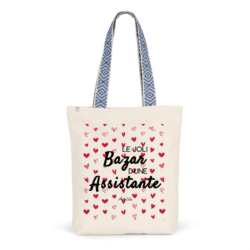 Cadeau anniversaire : Tote Bag Premium - Le joli Bazar d'une Assistante - 2 Coloris - Durable - Cadeau Personnalisable - Cadeaux-Positifs.com -Unique-Bleu-