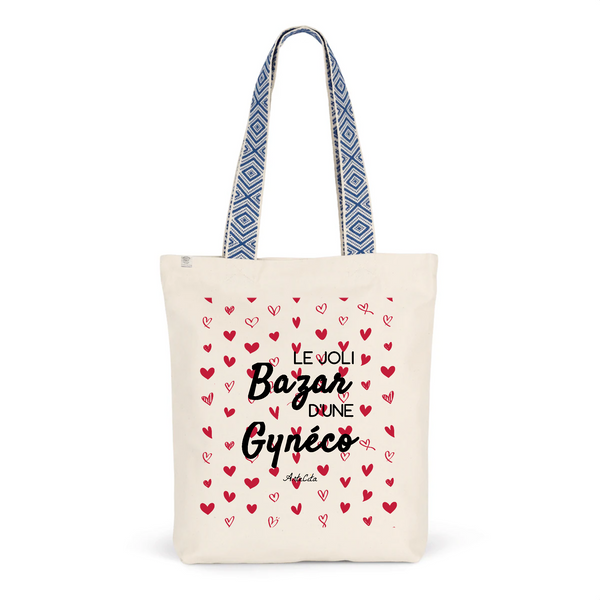 Tote Bag Premium - Le joli Bazar d'une Gynéco - 2 Coloris - Durable - Cadeau Personnalisable - Cadeaux-Positifs.com -Unique-Bleu-