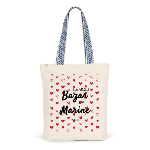 Tote Bag Premium - Le joli Bazar de Marine - 2 Coloris - Durable - Cadeau Personnalisable - Cadeaux-Positifs.com -Unique-Bleu-
