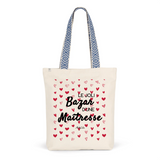 Tote Bag Premium - Le joli Bazar d'une Maîtresse - 2 Coloris - Durable - Cadeau Personnalisable - Cadeaux-Positifs.com -Unique-Bleu-
