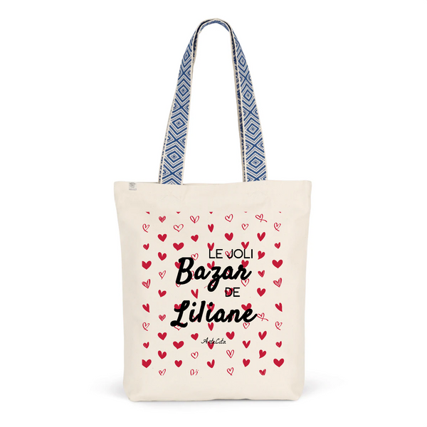 Tote Bag Premium - Le joli Bazar de Liliane - 2 Coloris - Durable - Cadeau Personnalisable - Cadeaux-Positifs.com -Unique-Bleu-