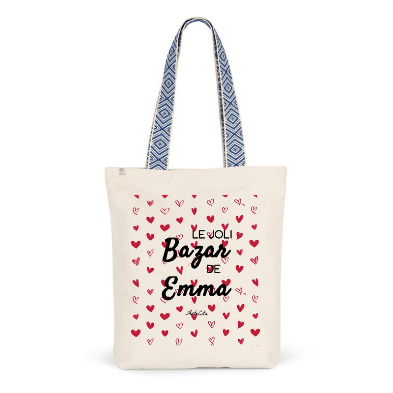 Cadeau anniversaire : Tote Bag Premium - Le joli Bazar de Emma - 2 Coloris - Durable - Cadeau Personnalisable - Cadeaux-Positifs.com -Unique-Bleu-
