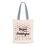Tote Bag Premium - Le joli Bazar d'une Podologue - 2 Coloris - Durable - Cadeau Personnalisable - Cadeaux-Positifs.com -Unique-Bleu-