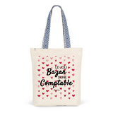 Tote Bag Premium - Le joli Bazar d'une Comptable - 2 Coloris - Durable - Cadeau Personnalisable - Cadeaux-Positifs.com -Unique-Bleu-