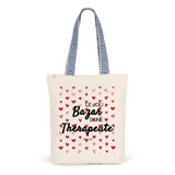 Tote Bag Premium - Le joli Bazar d'une Thérapeute - 2 Coloris - Durable - Cadeau Personnalisable - Cadeaux-Positifs.com -Unique-Bleu-