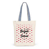 Tote Bag Premium - Le joli Bazar de Sonia - 2 Coloris - Durable - Cadeau Personnalisable - Cadeaux-Positifs.com -Unique-Bleu-
