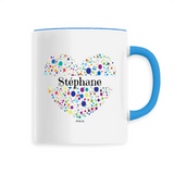 Mug - Stéphane (Coeur) - 6 Coloris - Cadeau Unique & Tendre - Cadeau Personnalisable - Cadeaux-Positifs.com -Unique-Bleu-