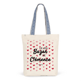 Tote Bag Premium - Le joli Bazar de Clémence - 2 Coloris - Durable - Cadeau Personnalisable - Cadeaux-Positifs.com -Unique-Bleu-