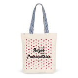 Tote Bag Premium - Le joli Bazar d'une Puéricultrice - 2 Coloris - Durable - Cadeau Personnalisable - Cadeaux-Positifs.com -Unique-Bleu-